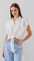 Блузка однотонная женская On me D2309 One Size Белый