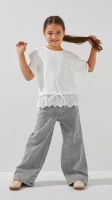 Блуза трикотажна для дівчинки Aura Style 862 116 см Молочний  Фото №0