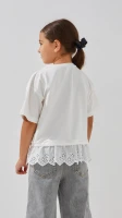 Блуза трикотажна для дівчинки Aura Style 862 116 см Молочний  Фото №2