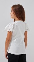 Блуза трикотажная для девочки Aura Style 863 116 см Молочный  Фото №3