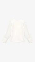 Блуза трикотажна для дівчинки Aura Style 865 116 см Молочний  Фото №2