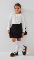 Блуза трикотажная для девочки Aura Style 866 122 см Молочный  Фото №0