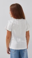 Блуза трикотажна для дівчинки Aura Style 867 116 см Молочний  Фото №2