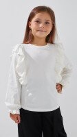 Блуза трикотажная для девочки Aura Style 868 116 см Молочный  Фото №1