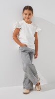 Блуза трикотажная для девочки Aura Style 869 110 см Молочный  Фото №2
