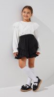 Блуза трикотажная для девочки Aura Style 870 110 см Молочный  Фото №0