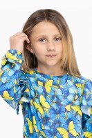 Блуза з візерунком для дівчинки MyChance Метелик Синій 116 см Різнокольоровий (2000989804512D)(SC)  Фото №1