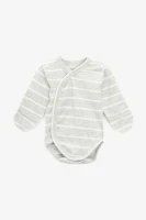 Боди на запах для малышей Baby Life 907 56 см Серый