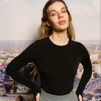Боди однотонный женский LAWA WBC02452 M Черный  Фото №1