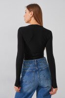 Боди однотонный женский LAWA WBC02452 XS Черный  Фото №3