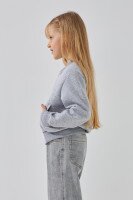 Бомбер однотонний для дівчинки Deniz 17124 128 см Сірий  Фото №1