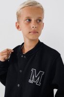 Бомбер однотонний для хлопчика Cegisa 2832 146 см Чорний  Фото №2