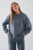 Свитшот однотонный женский On me Onme-02 baza L Графитовый (2000990760395D)  Фото №0