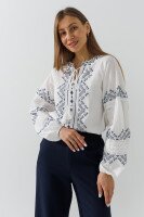 Вишиванка сорочка жіноча  2751 S Біло-синій