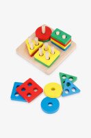 Деревянная игрушка Геометрика JHTOY-505 Разноцветный  Фото №0