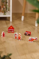 Дополнительный набор к железной дороге &quot;Пожарная станция&quot; Viga Toys 50815 Разноцветный (6934510508159)  Фото №9