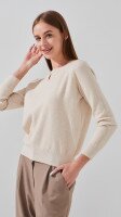 Джемпер однотонный женский 303 One Size Бежевый  Фото №1