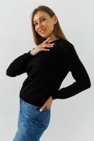 Джемпер однотонный женский Park karon 10924 One Size Черный  Фото №3