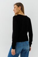 Джемпер однотонный женский Park karon 10924 One Size Черный  Фото №4