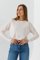 Джемпер однотонный женский Park karon 10924 One Size Молочный  Фото №3