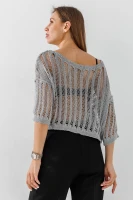Джемпер однотонный женский Park karon 8277 One Size Серый  Фото №3
