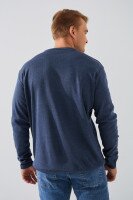Джемпер однотонний чоловічий Akin Trico 1123 XL Джинсовий (2000990709981D)  Фото №2