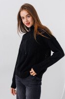 Джемпер однотонний жіночий Femme 1017 M Чорний (2000989871170D)  Фото №2