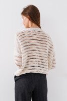 Джемпер однотонний жіночий Femme 2024 One Size Молочний (2000990221452D)  Фото №3
