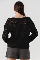 Джемпер однотонный женский Femme 2025 One Size Черный (2000990221513D)  Фото №4