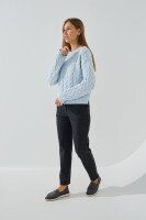 Джемпер однотонный женский Park karon 6022 One Size Голубой (2000990782076W)  Фото №2