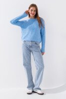 Джемпер однотонный женский Park karon 8028 One Size Голубой (2000989850687W)  Фото №0