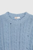 Джемпер однотонний жіночий Femme 1002 One Size Блакитний (2000989870654D)  Фото №7