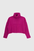 Джемпер однотонний жіночий Femme 1013 One Size Малиновий (2000989871088W)  Фото №5