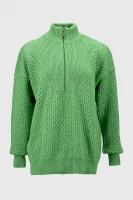 Джемпер однотонний жіночий Femme 1017 S Зелений (2000989871293D)  Фото №4