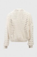 Джемпер однотонний жіночий Femme 2024 One Size Молочний (2000990221452D)  Фото №7