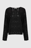 Джемпер однотонный женский On me 2302 One Size Черный (2000990337665D)  Фото №6