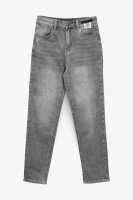 Джинси однотонні Mom Fit жіночі 6453 25 Сірий  Фото №5