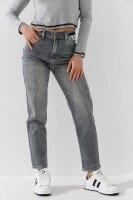 Джинси однотонні Mom Fit жіночі 6453 25 Сірий  Фото №0