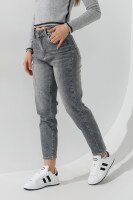 Джинси однотонні Mom Fit жіночі 6453 25 Сірий  Фото №2