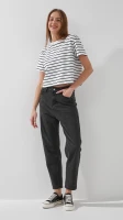 Джинсы Mom Fit женские 801 S Серый  Фото №1