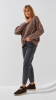 Купити Джинси однотонні Mom Fit жіночі 1907 M Сірий Артикул: 2000999193088 Фото мініатюра № 3