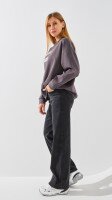 Купить Джинсы палаццо женские On me 1909 46 Темно-серый Артикул: 2000999288319 Миниатюра фотографии № 3