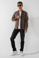 Джинсы Slim Fit мужские W008- 6 29 Темно-серый  Фото №0