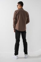 Джинсы Slim Fit мужские W008- 6 29 Темно-серый  Фото №2