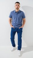 Купити Джинси Slim Fit однотонні чоловічі 902 33 Синій Артикул: 2000999453601 Фото мініатюра № 2