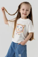 Футболка для дівчинки First Kids 0914 104 см Молочний  Фото №0