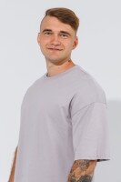 Футболка однотонна чоловіча Demos DMS009-OV XL Світло-сірий (2000990536372A)  Фото №1