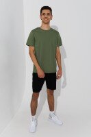 Футболка однотонная мужская 001 S Оливковый  Фото №3
