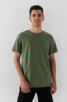 Футболка однотонная мужская 001 S Оливковый  Фото №2