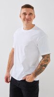 Купить Футболка однотонная мужская GENUA 24-0711 XL Белый Артикул: 2000990340405 Миниатюра фотографии № 3